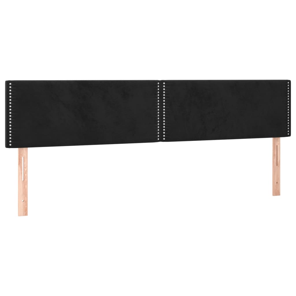 vidaXL Łóżko kontynentalne z materacem, czarne, aksamit 200x200 cm