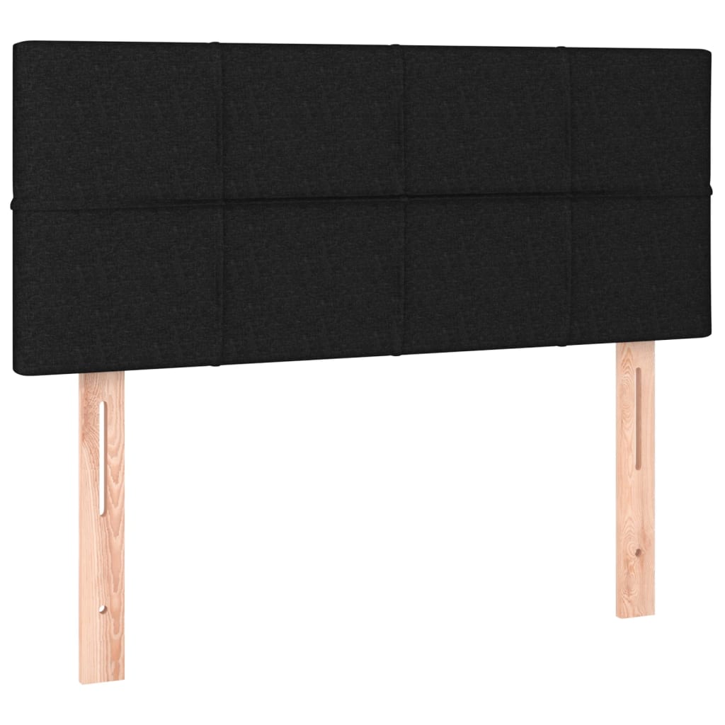 vidaXL Łóżko kontynentalne z materacem, czarne, aksamit 90x190 cm