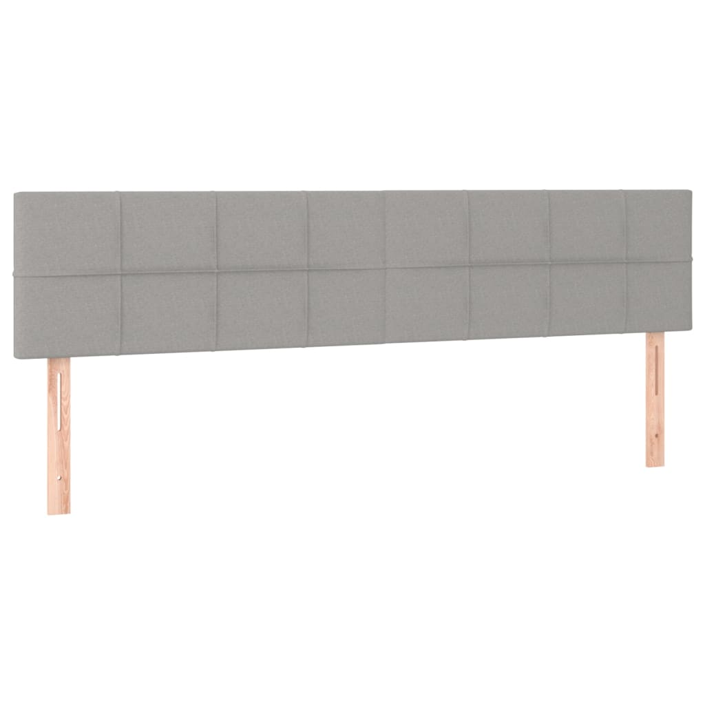 vidaXL Łóżko kontynentalne z materacem, jasnoszare, 140x190cm, aksamit
