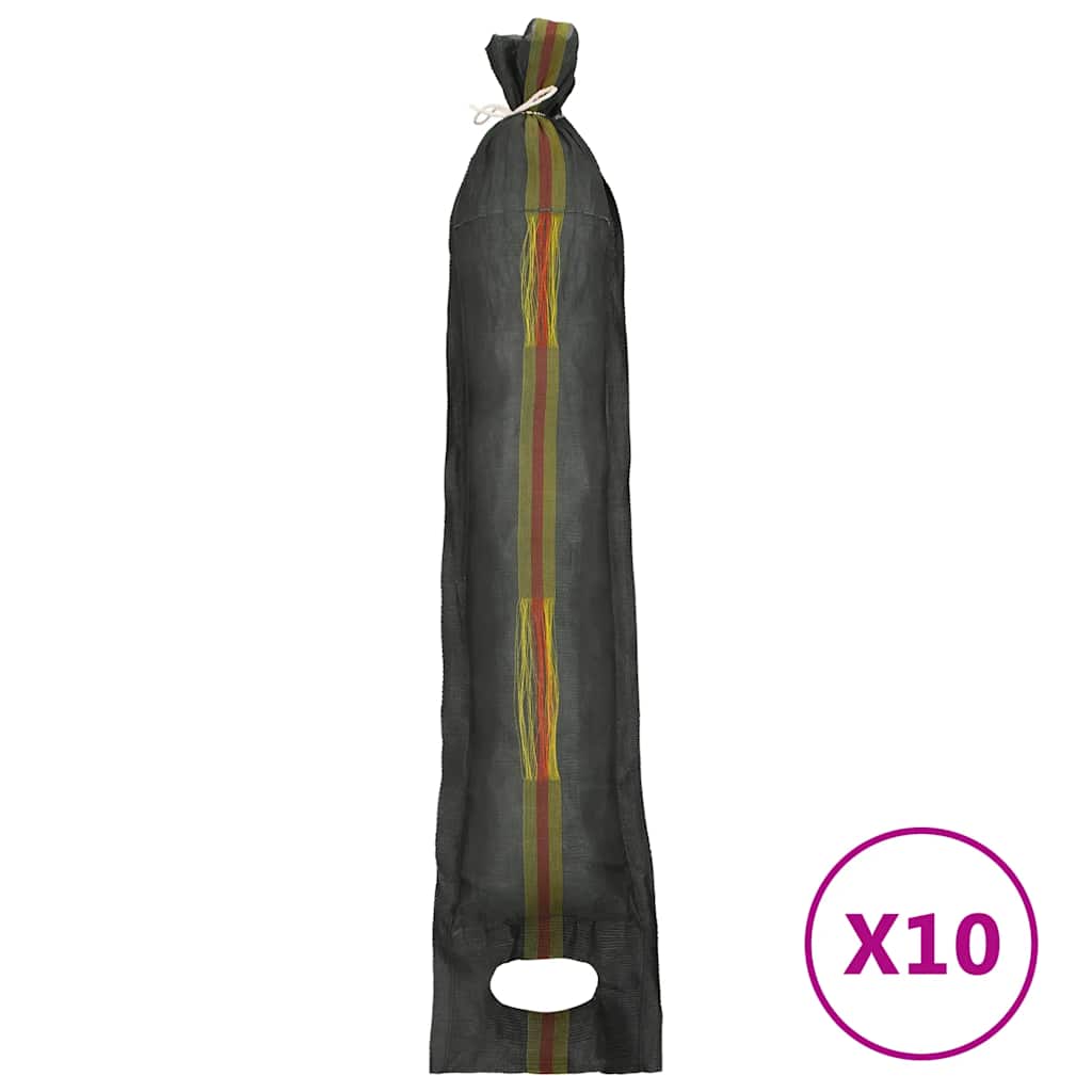 vidaXL Worki przeciwpowodziowe, 10 szt., ciemnozielone, 103x25 cm HDPE