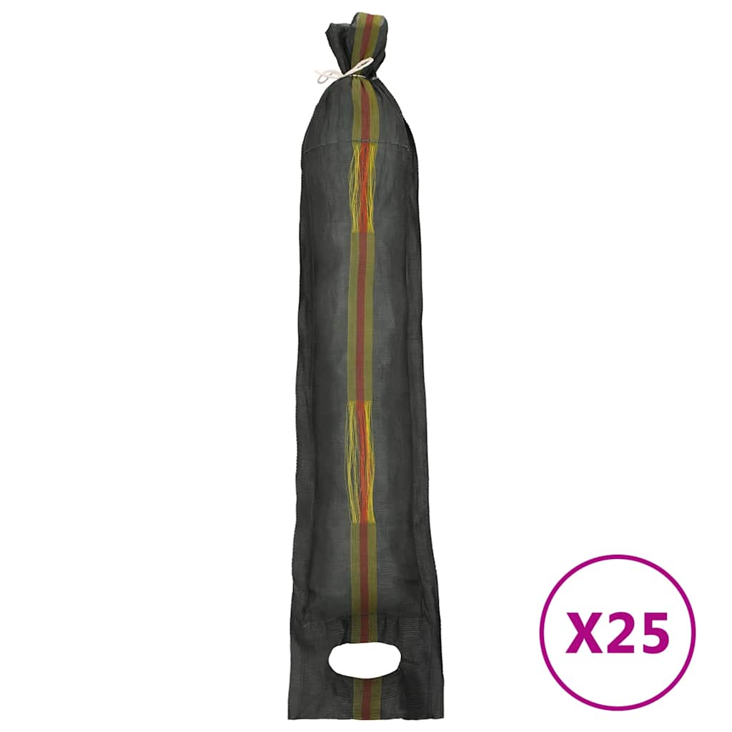 vidaXL Worki przeciwpowodziowe, 25 szt., ciemnozielone, 103x25 cm HDPE