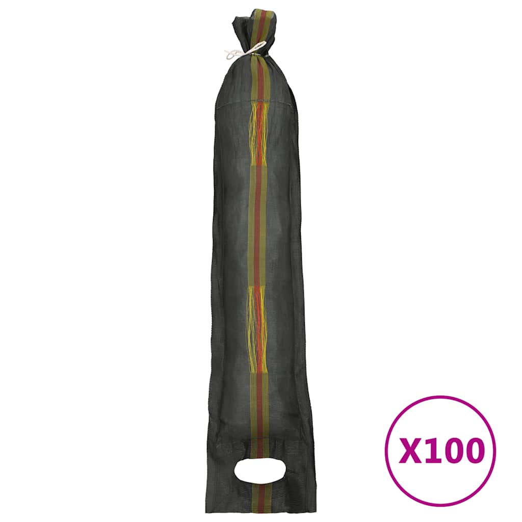 vidaXL Worki przeciwpowodziowe, 100 szt, ciemnozielone, 103x25 cm HDPE