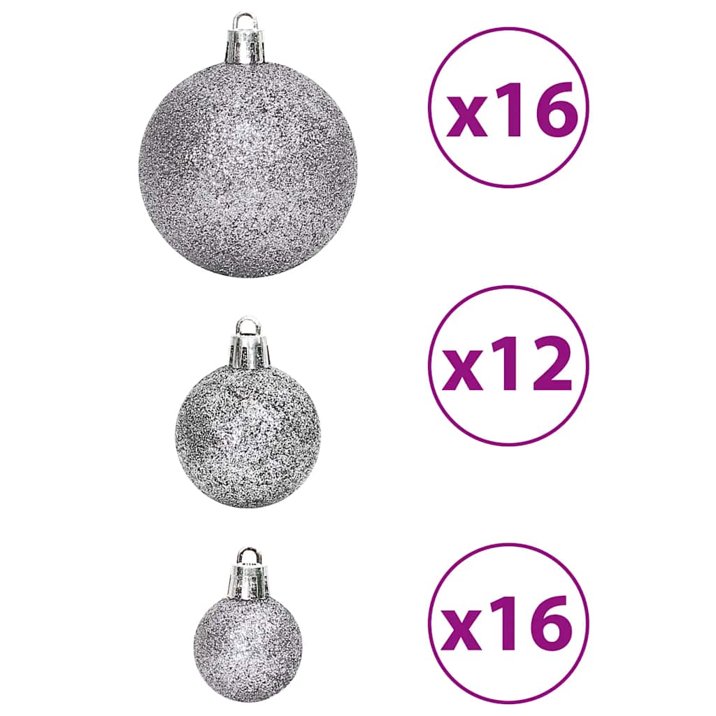 vidaXL Bombki świąteczne, 100 szt., szare, 3/4/6 cm