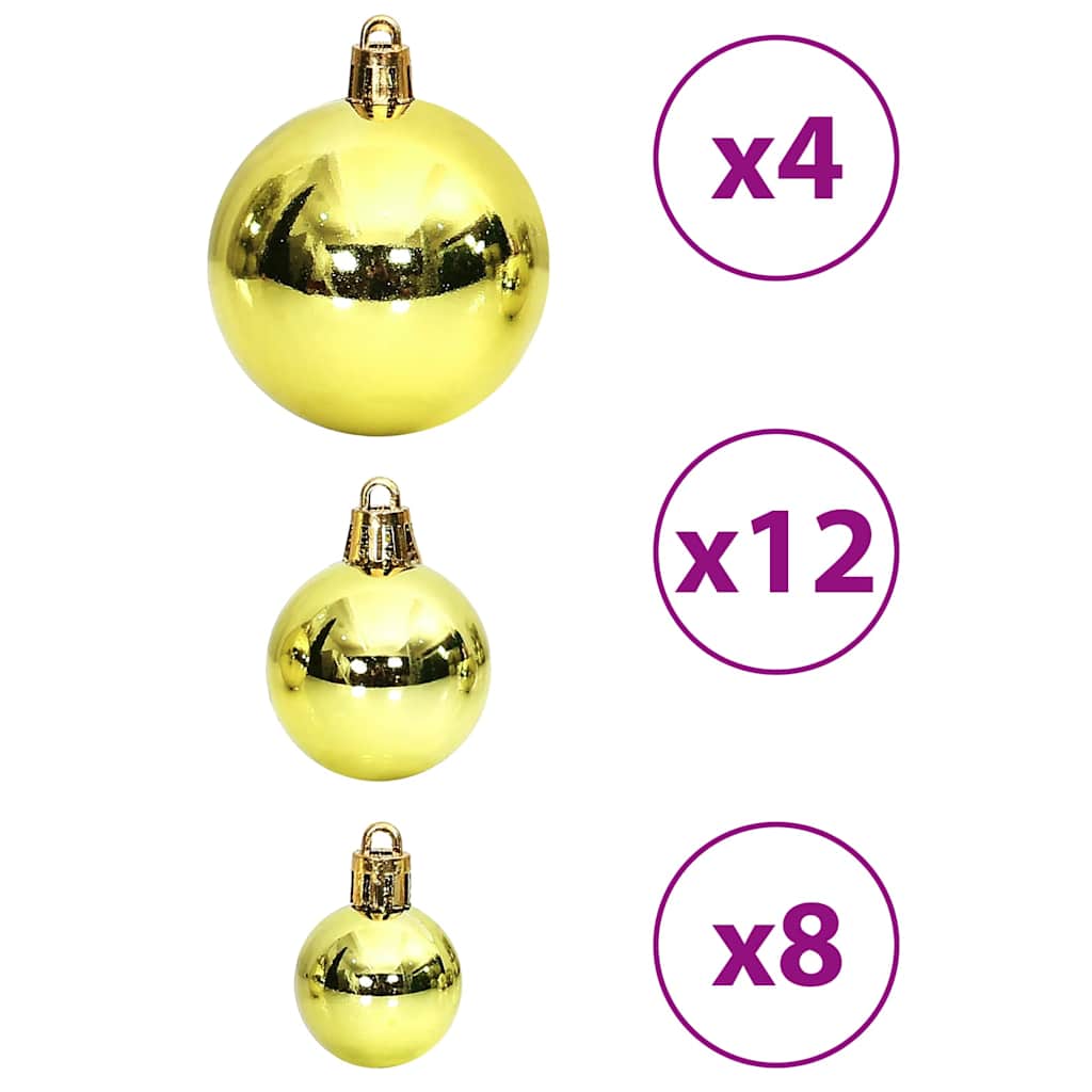 vidaXL Bombki świąteczne, 100 szt., jasnozielone, 3/4/6 cm