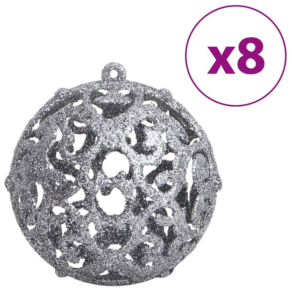 vidaXL Bombki świąteczne, 100 szt., niebieskie i srebrne, 3/4/6 cm