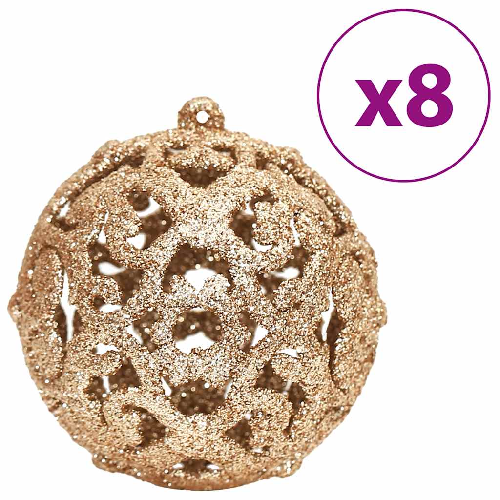 vidaXL Bombki świąteczne, 100 szt., kolor szampana i brąz, 3/4/6 cm