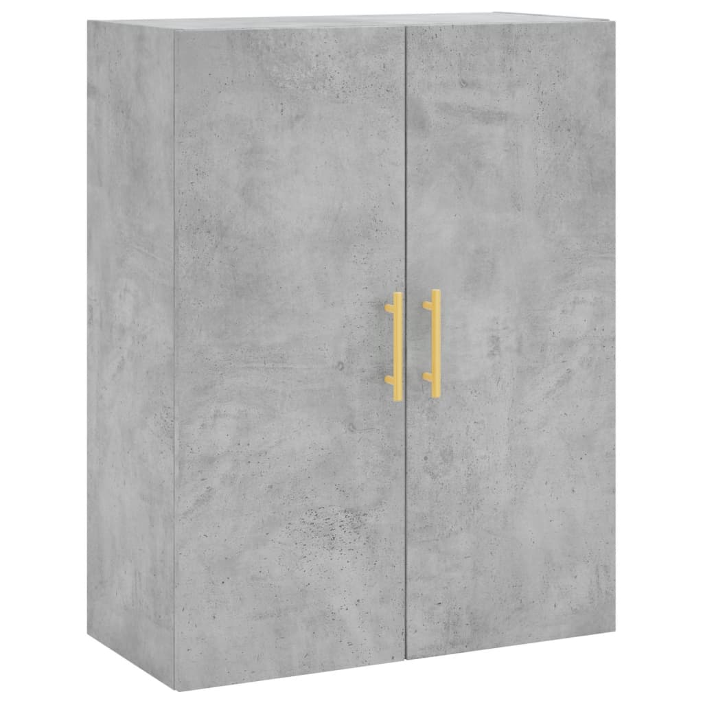 vidaXL Witrynka, szarość betonu 69,5x34x180 cm materiał drewnopochodny