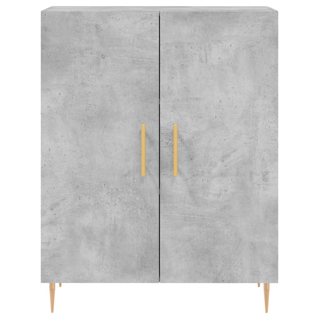 vidaXL Witrynka, szarość betonu 69,5x34x180 cm materiał drewnopochodny
