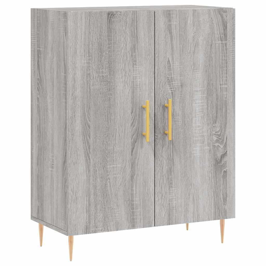 vidaXL Witrynka szary dąb sonoma 69,5x34x180cm materiał drewnopochodny