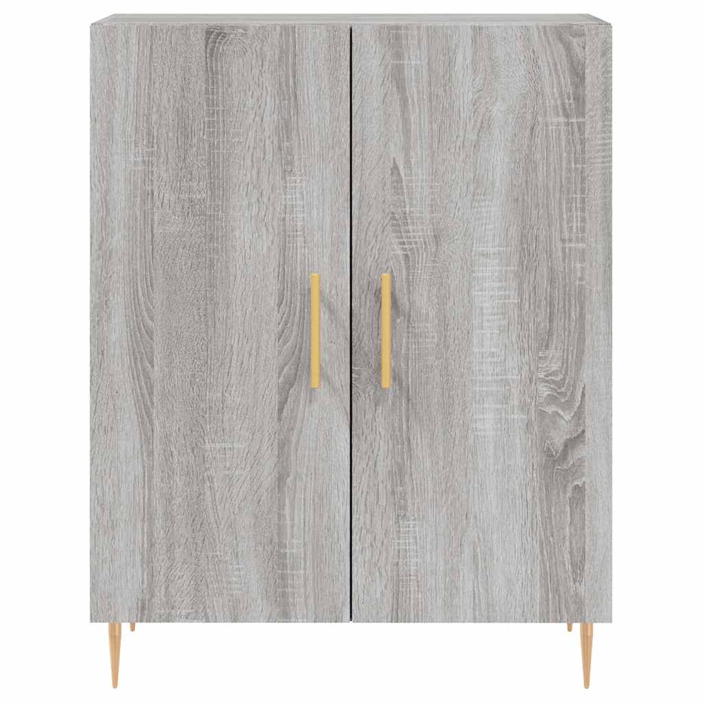 vidaXL Witrynka szary dąb sonoma 69,5x34x180cm materiał drewnopochodny