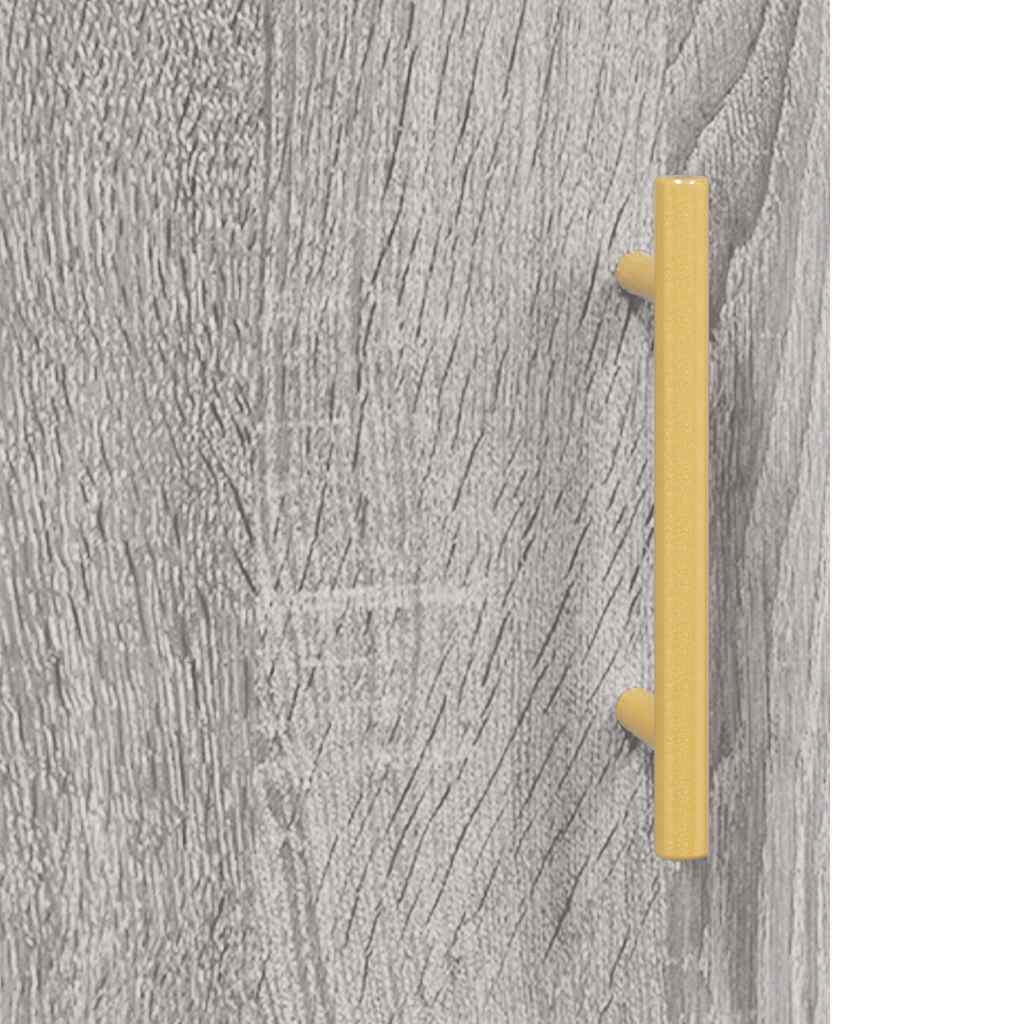vidaXL Witrynka szary dąb sonoma 69,5x34x180cm materiał drewnopochodny
