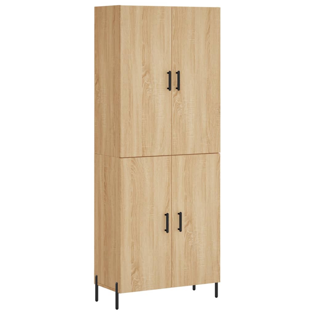 vidaXL Witrynka, dąb sonoma, 69,5x34x180 cm, materiał drewnopochodny