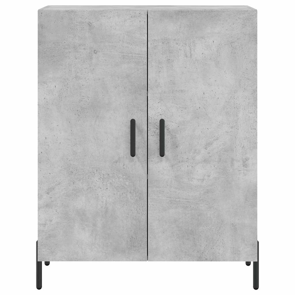 vidaXL Witrynka, szarość betonu 69,5x34x180 cm materiał drewnopochodny