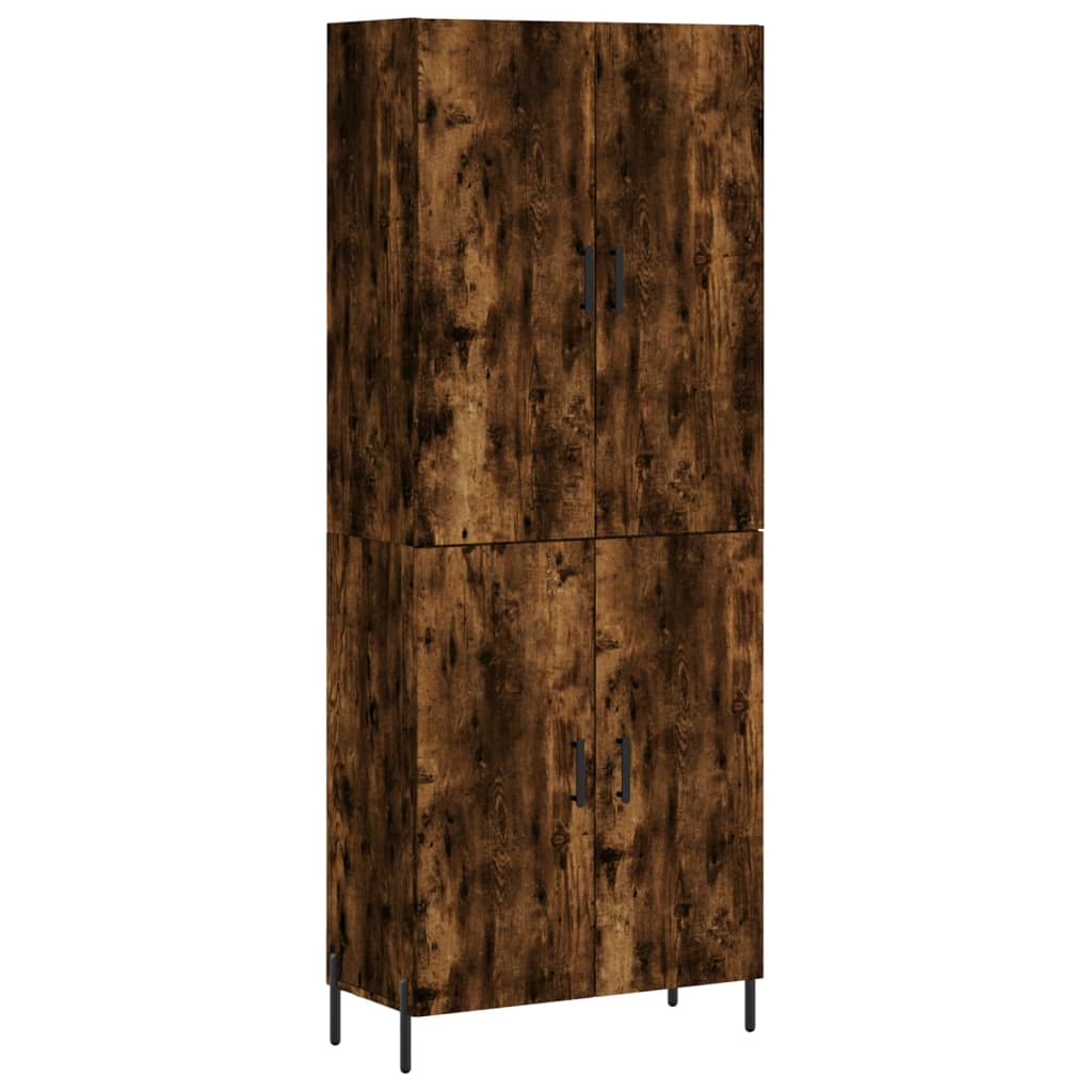 vidaXL Witrynka przydymiony dąb 69,5x34x180 cm materiał drewnopochodny