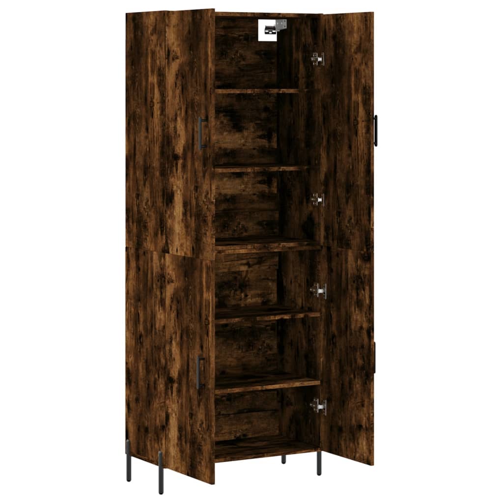 vidaXL Witrynka przydymiony dąb 69,5x34x180 cm materiał drewnopochodny