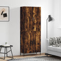 vidaXL Witrynka przydymiony dąb 69,5x34x180 cm materiał drewnopochodny