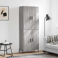 vidaXL Witrynka szary dąb sonoma 69,5x34x180cm materiał drewnopochodny