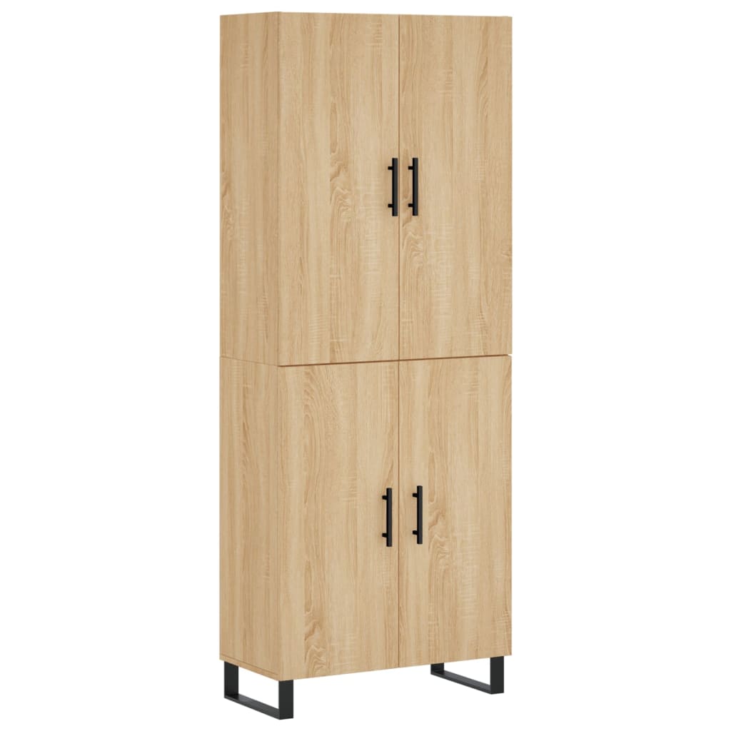 vidaXL Witrynka, dąb sonoma, 69,5x34x180 cm, materiał drewnopochodny