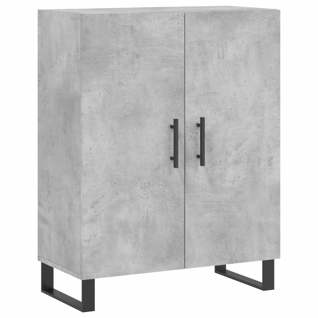 vidaXL Witrynka, szarość betonu 69,5x34x180 cm materiał drewnopochodny