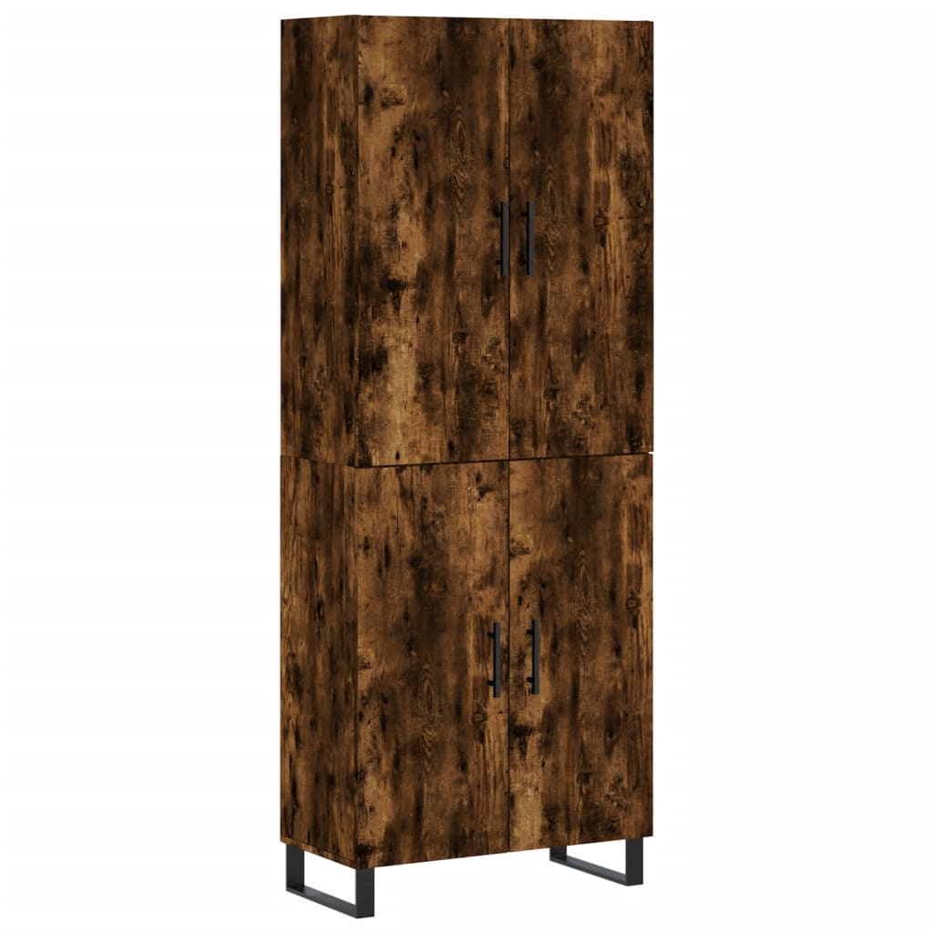 vidaXL Witrynka przydymiony dąb 69,5x34x180 cm materiał drewnopochodny