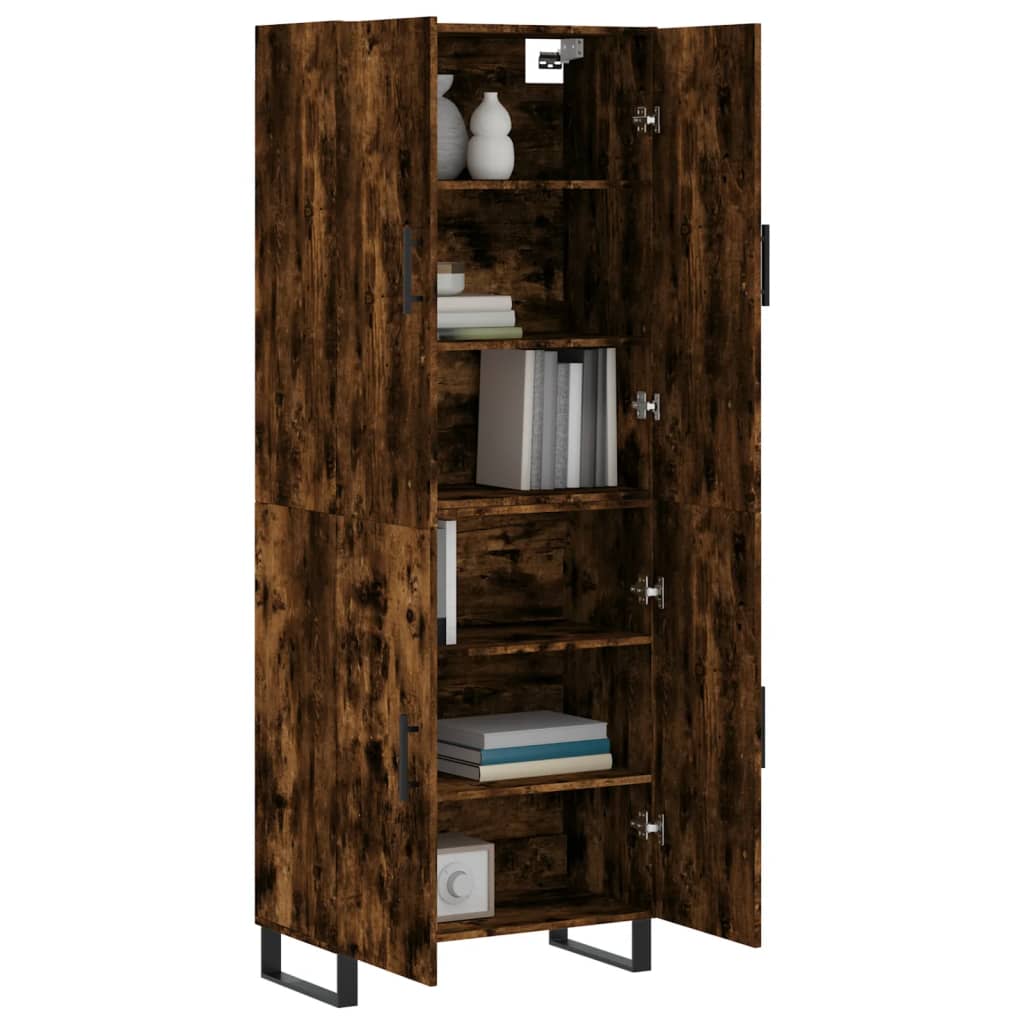 vidaXL Witrynka przydymiony dąb 69,5x34x180 cm materiał drewnopochodny