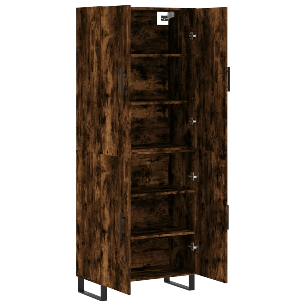 vidaXL Witrynka przydymiony dąb 69,5x34x180 cm materiał drewnopochodny