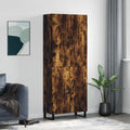 vidaXL Witrynka przydymiony dąb 69,5x34x180 cm materiał drewnopochodny