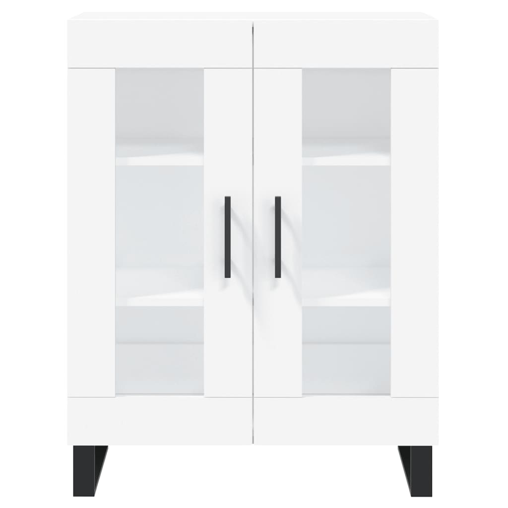 vidaXL Witrynka, biała, 69,5x34x180 cm, materiał drewnopochodny
