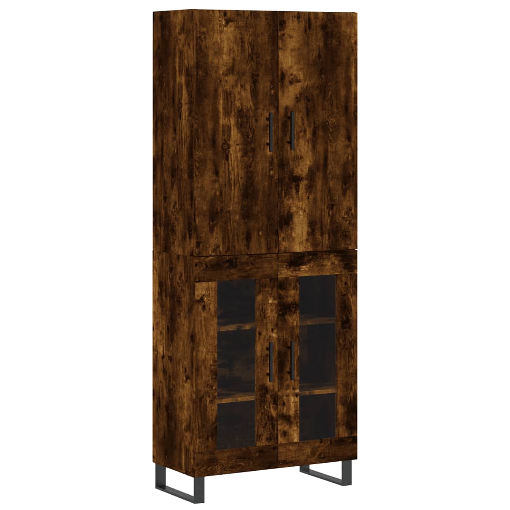 vidaXL Witrynka przydymiony dąb 69,5x34x180 cm materiał drewnopochodny