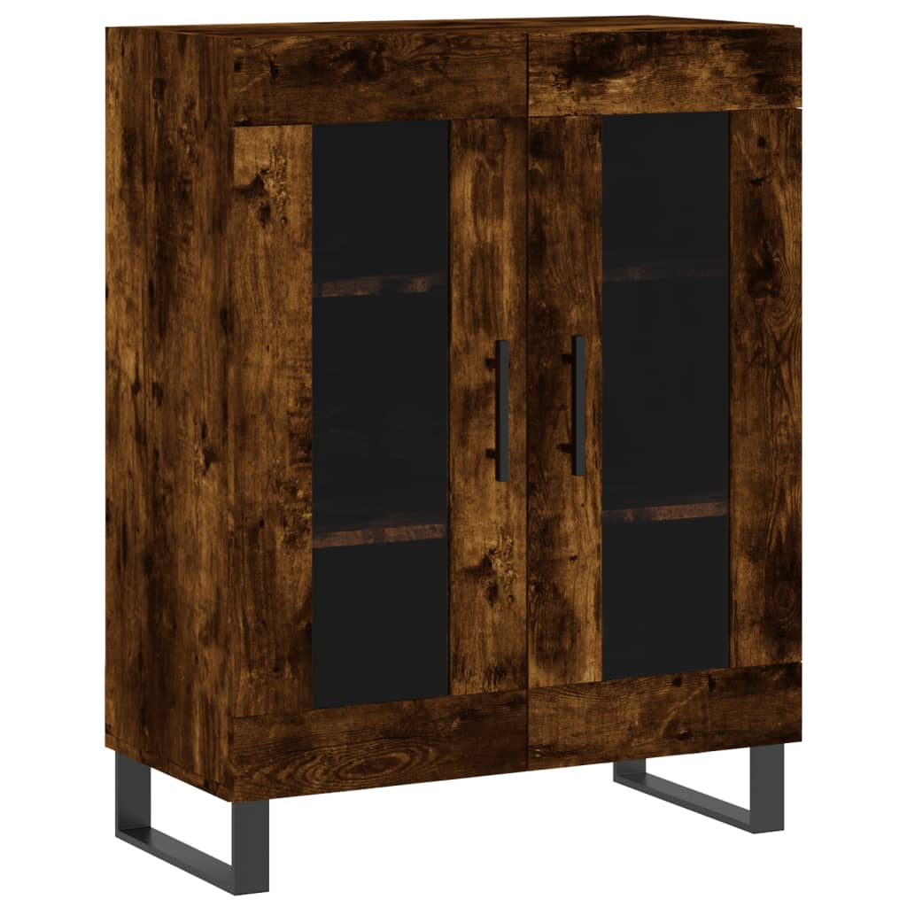 vidaXL Witrynka przydymiony dąb 69,5x34x180 cm materiał drewnopochodny