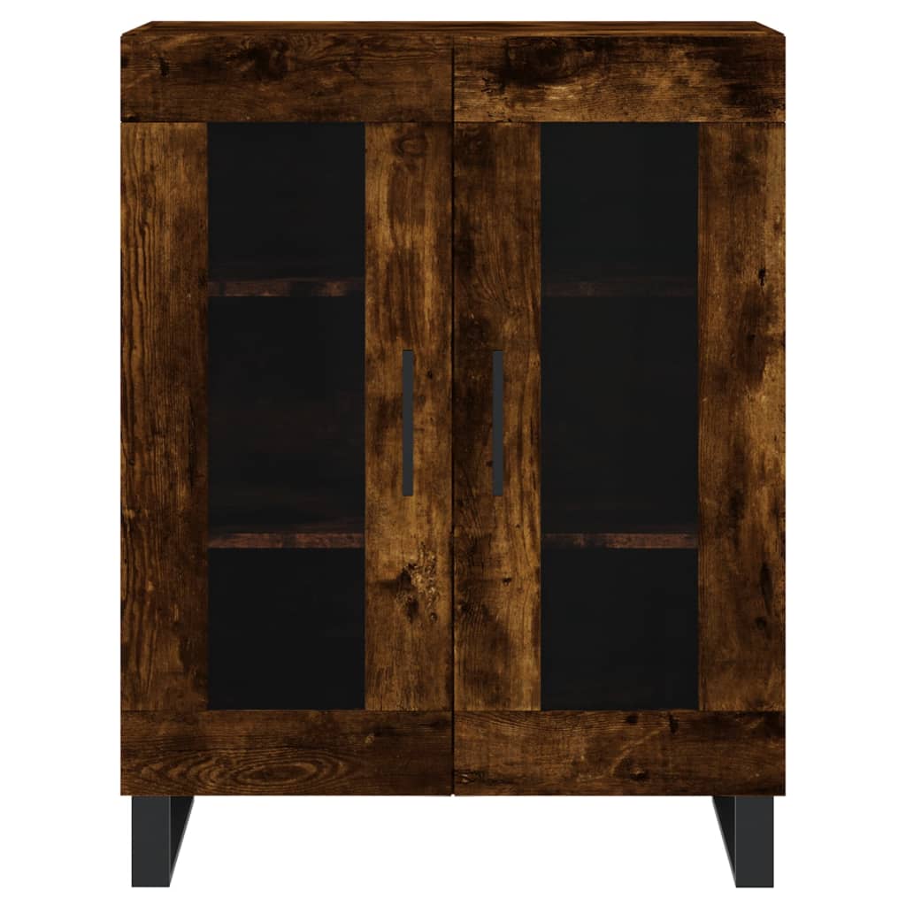 vidaXL Witrynka przydymiony dąb 69,5x34x180 cm materiał drewnopochodny