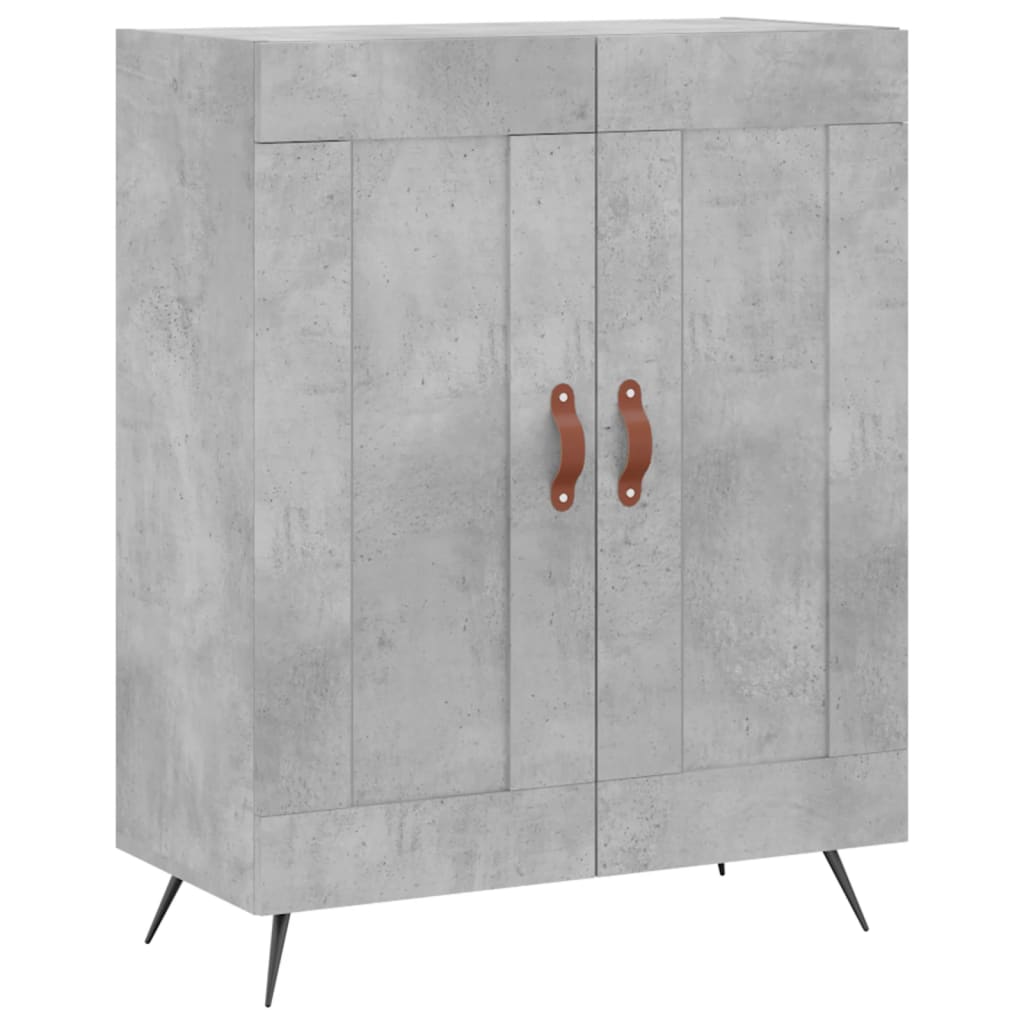 vidaXL Witrynka, szarość betonu 69,5x34x180 cm materiał drewnopochodny
