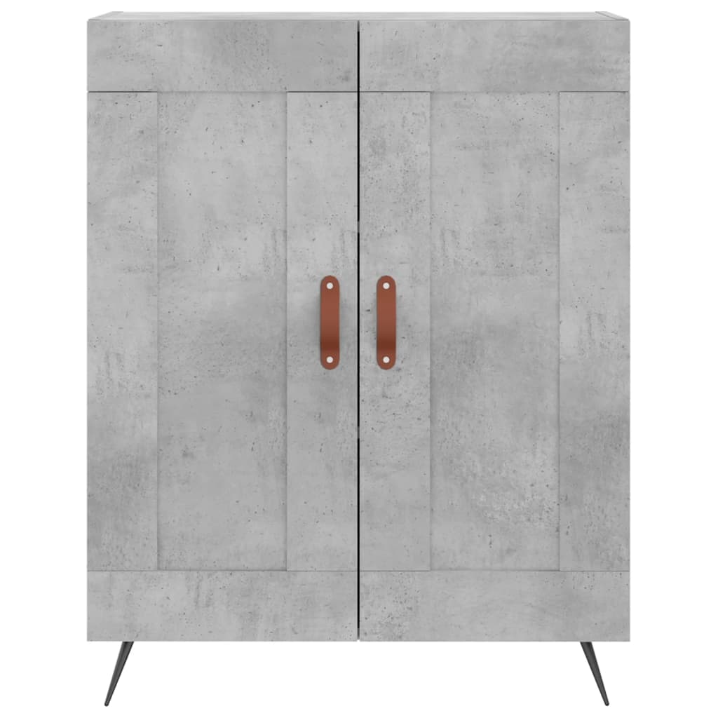 vidaXL Witrynka, szarość betonu 69,5x34x180 cm materiał drewnopochodny