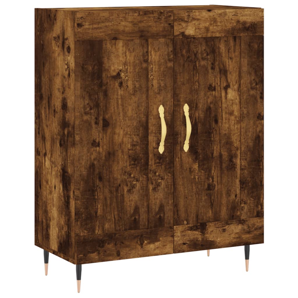vidaXL Witrynka przydymiony dąb 69,5x34x180 cm materiał drewnopochodny