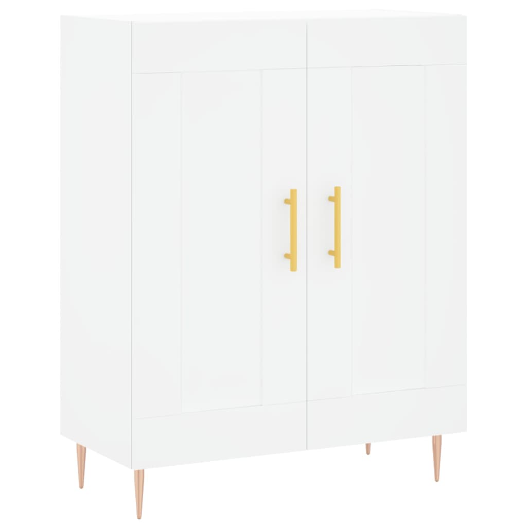vidaXL Witrynka, biała, 69,5x34x180 cm, materiał drewnopochodny