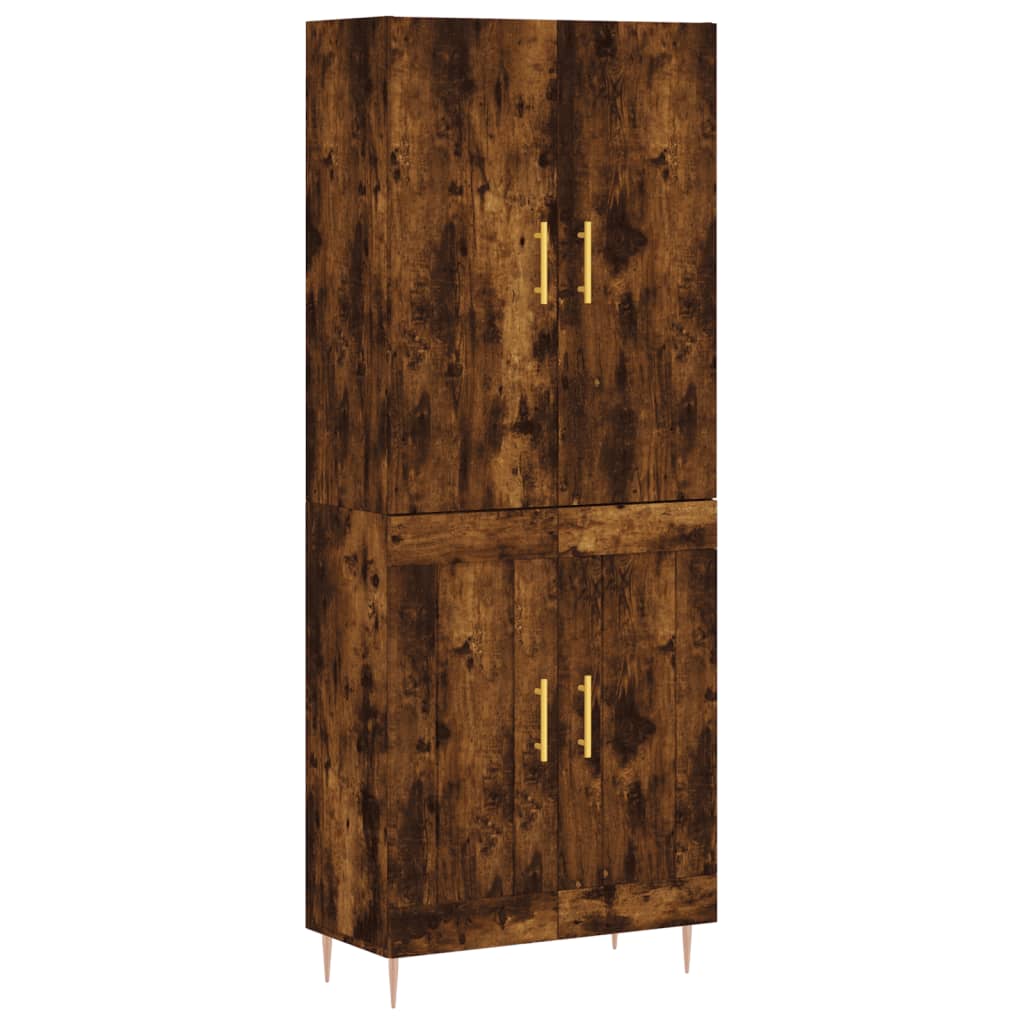 vidaXL Witrynka przydymiony dąb 69,5x34x180 cm materiał drewnopochodny