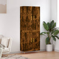 vidaXL Witrynka przydymiony dąb 69,5x34x180 cm materiał drewnopochodny