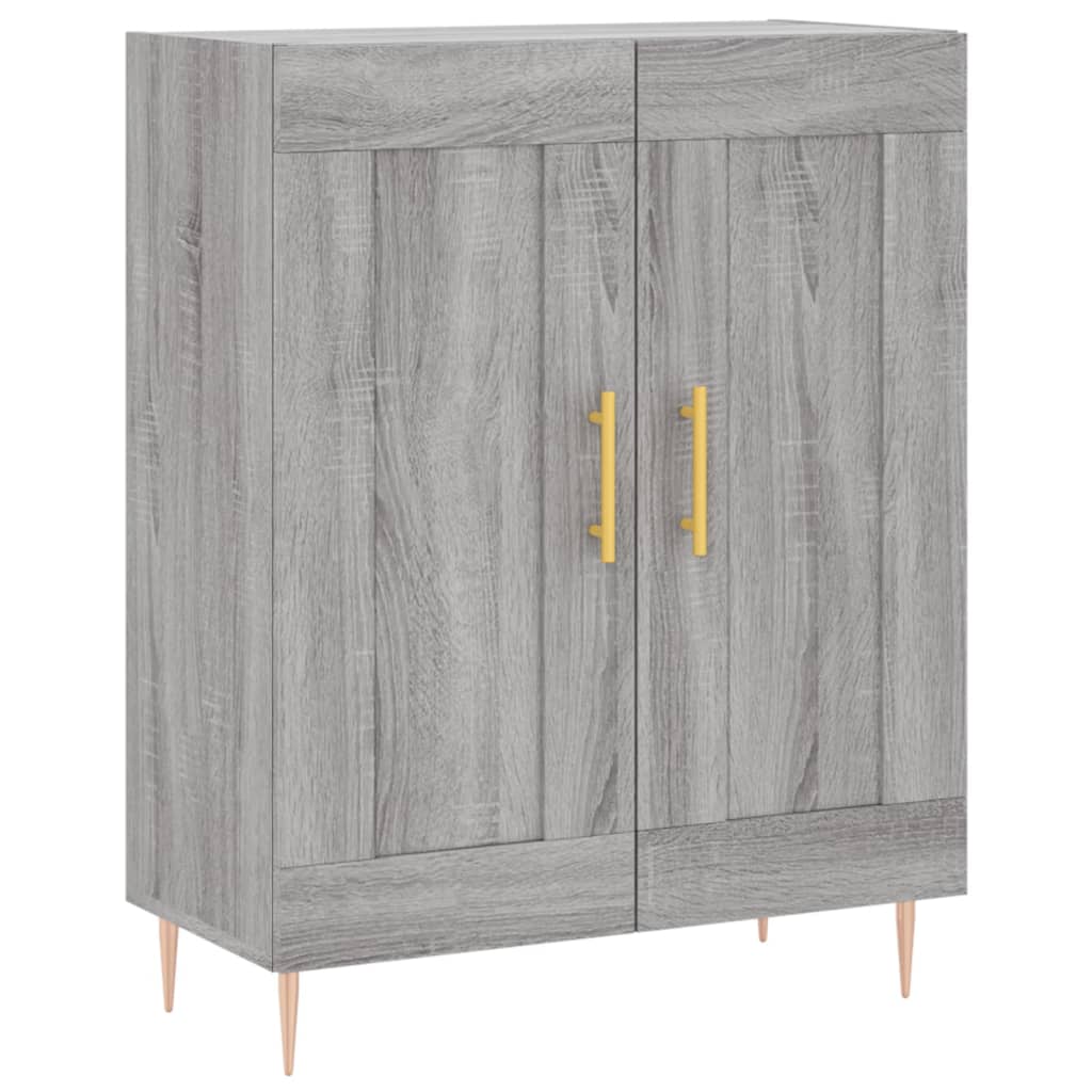 vidaXL Witrynka szary dąb sonoma 69,5x34x180cm materiał drewnopochodny