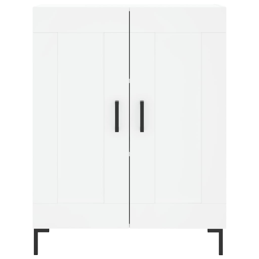 vidaXL Witrynka, biała, 69,5x34x180 cm, materiał drewnopochodny