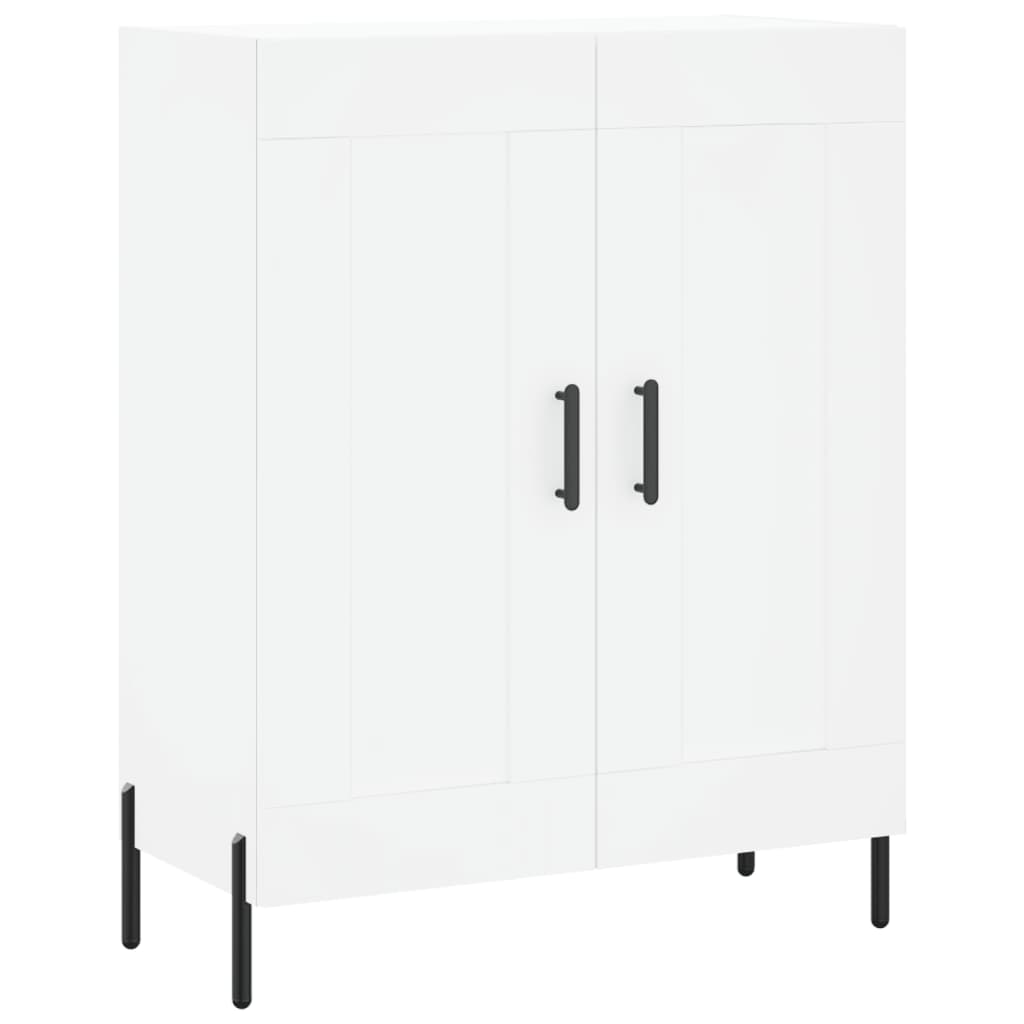 vidaXL Witrynka, biała, 69,5x34x180 cm, materiał drewnopochodny