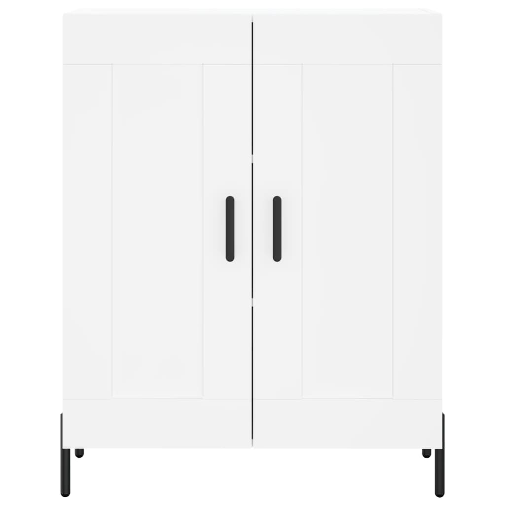 vidaXL Witrynka, biała, 69,5x34x180 cm, materiał drewnopochodny
