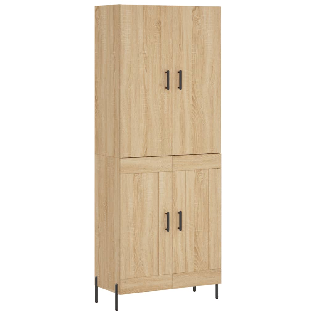 vidaXL Witrynka, dąb sonoma, 69,5x34x180 cm, materiał drewnopochodny