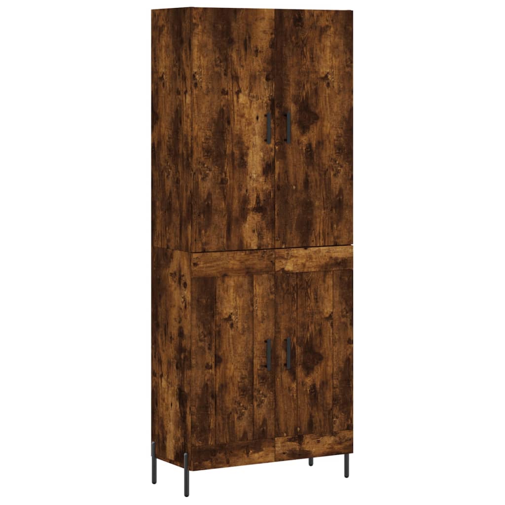 vidaXL Witrynka przydymiony dąb 69,5x34x180 cm materiał drewnopochodny