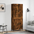 vidaXL Witrynka przydymiony dąb 69,5x34x180 cm materiał drewnopochodny