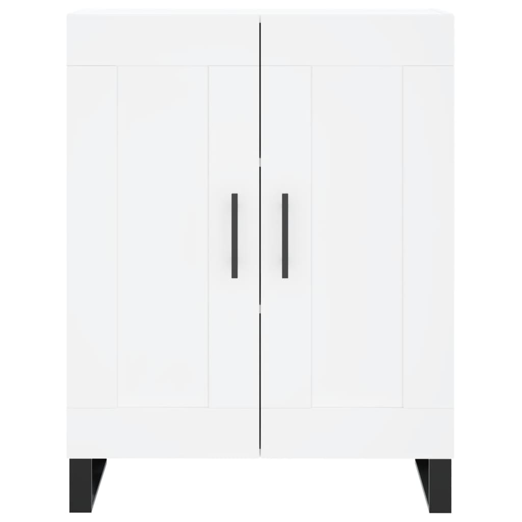 vidaXL Witrynka, biała, 69,5x34x180 cm, materiał drewnopochodny