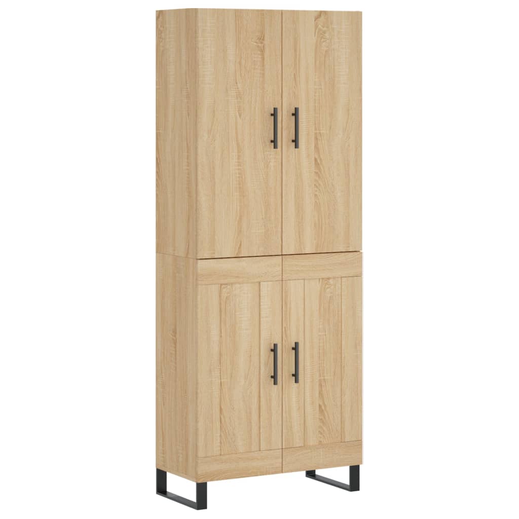 vidaXL Witrynka, dąb sonoma, 69,5x34x180 cm, materiał drewnopochodny