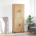 vidaXL Witrynka, dąb sonoma, 69,5x34x180 cm, materiał drewnopochodny