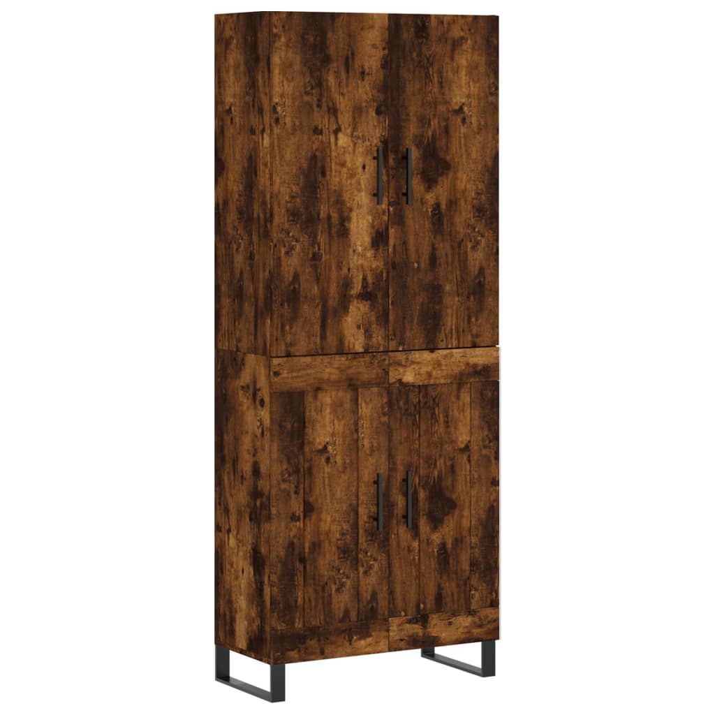 vidaXL Witrynka przydymiony dąb 69,5x34x180 cm materiał drewnopochodny