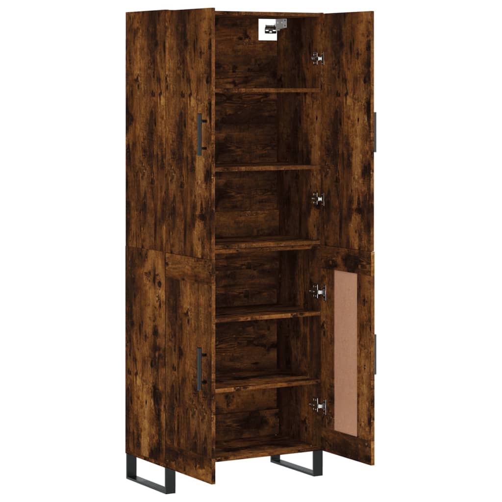 vidaXL Witrynka przydymiony dąb 69,5x34x180 cm materiał drewnopochodny