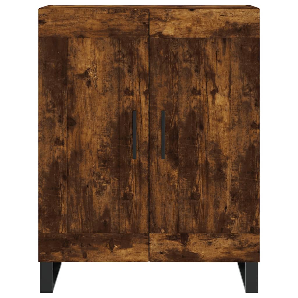 vidaXL Witrynka przydymiony dąb 69,5x34x180 cm materiał drewnopochodny